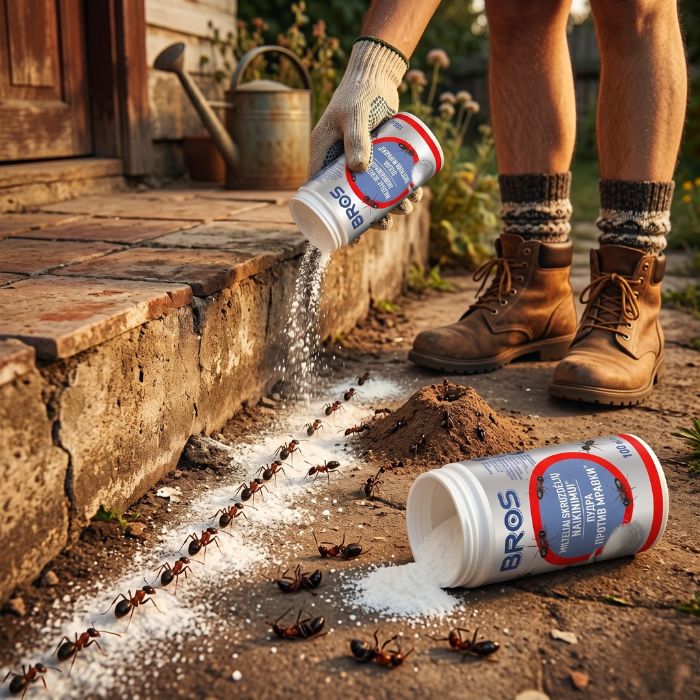 как правилно да иползваме bros пудра против мравки